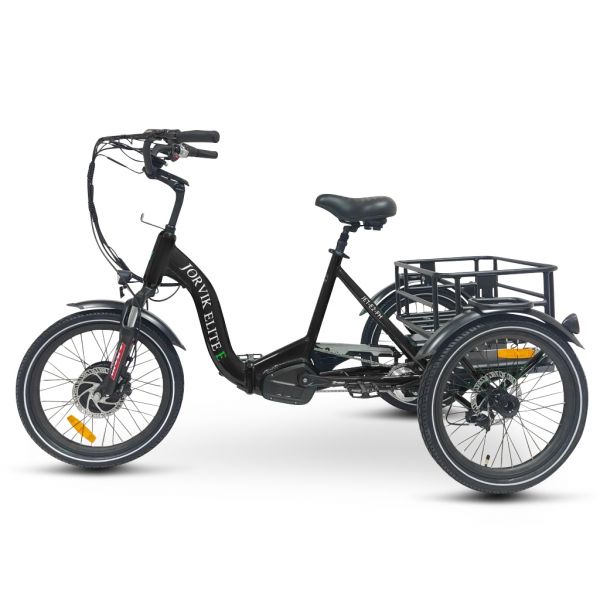 Triciclo eléctrico plegable Jorvik Elite con buje delantero y doble batería JET-E2FH